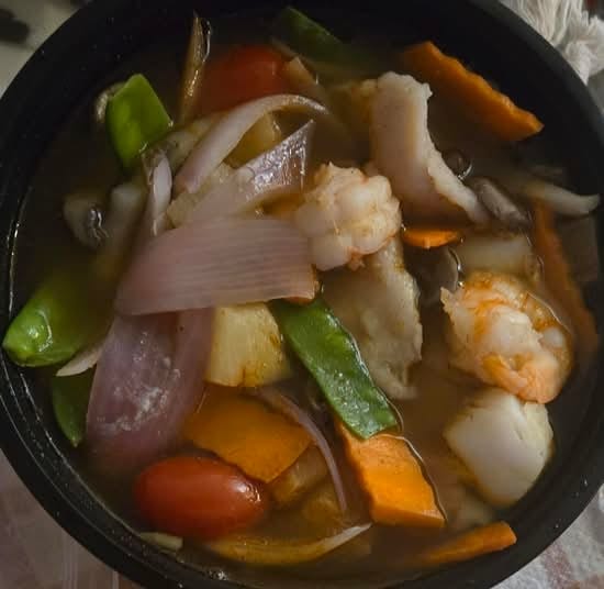 Tom Yum Seafood Thai Noodle.