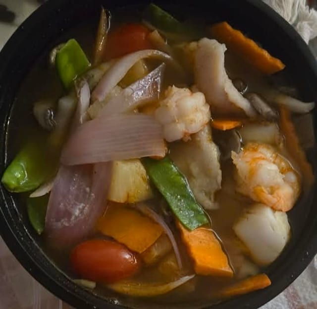 Tom Yum Seafood Thai Noodle.